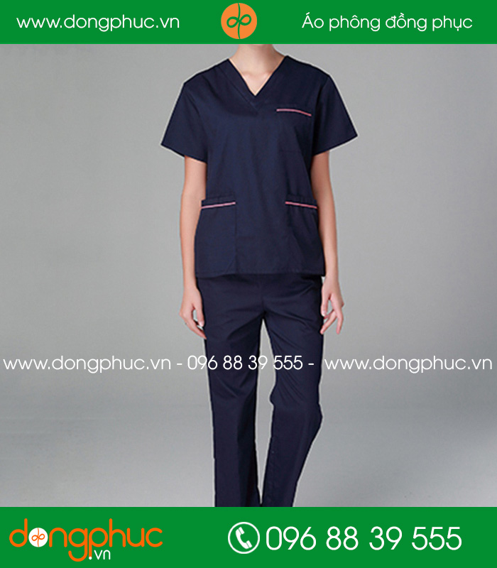 Đồng phục y tá - Bác sĩ màu tím than